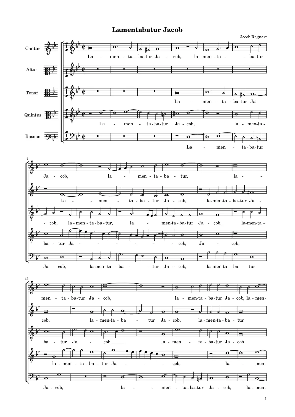 Lamentabatur Jacob - Page 1