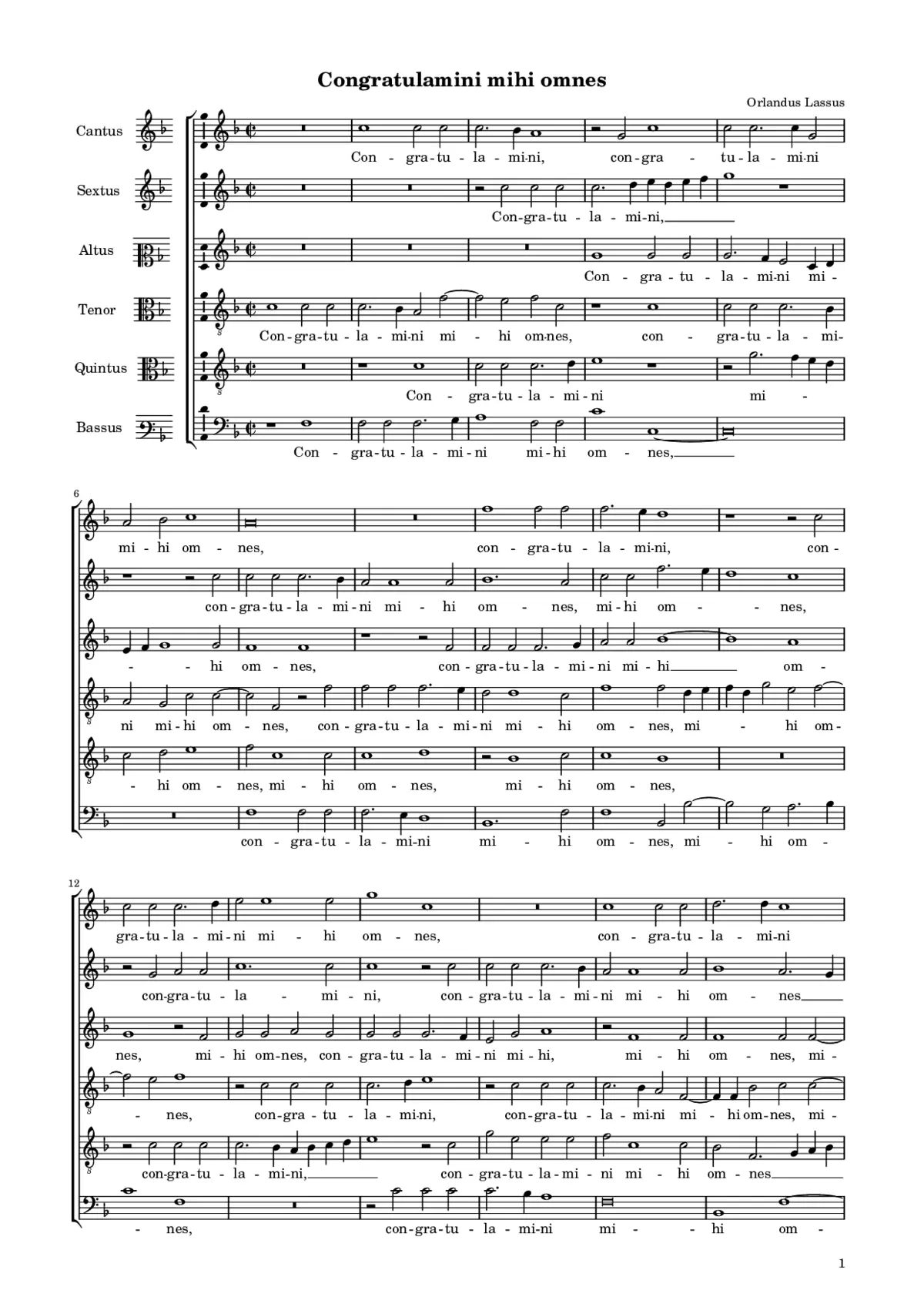 Congratulamini mihi omnes - Page 1