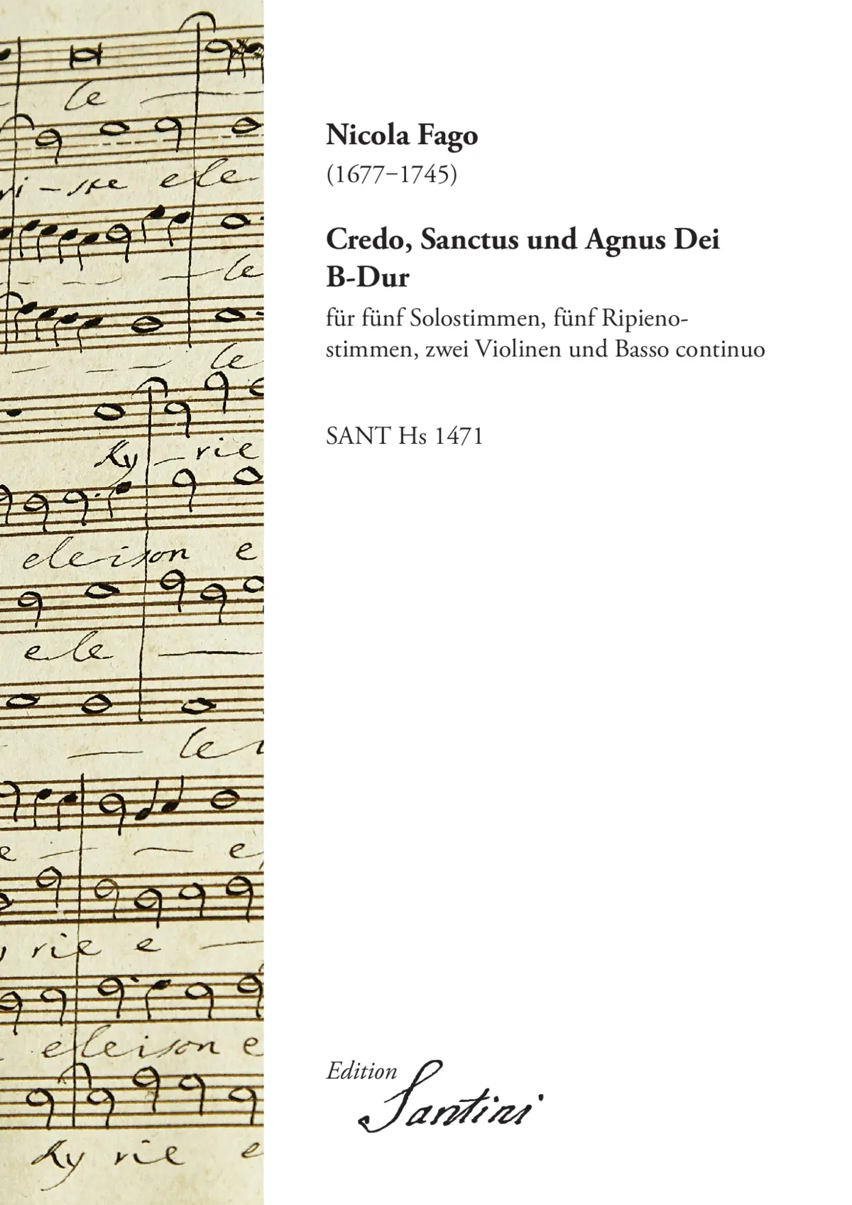 Credo, Sanctus and Agnus Dei B flat major - Page 1