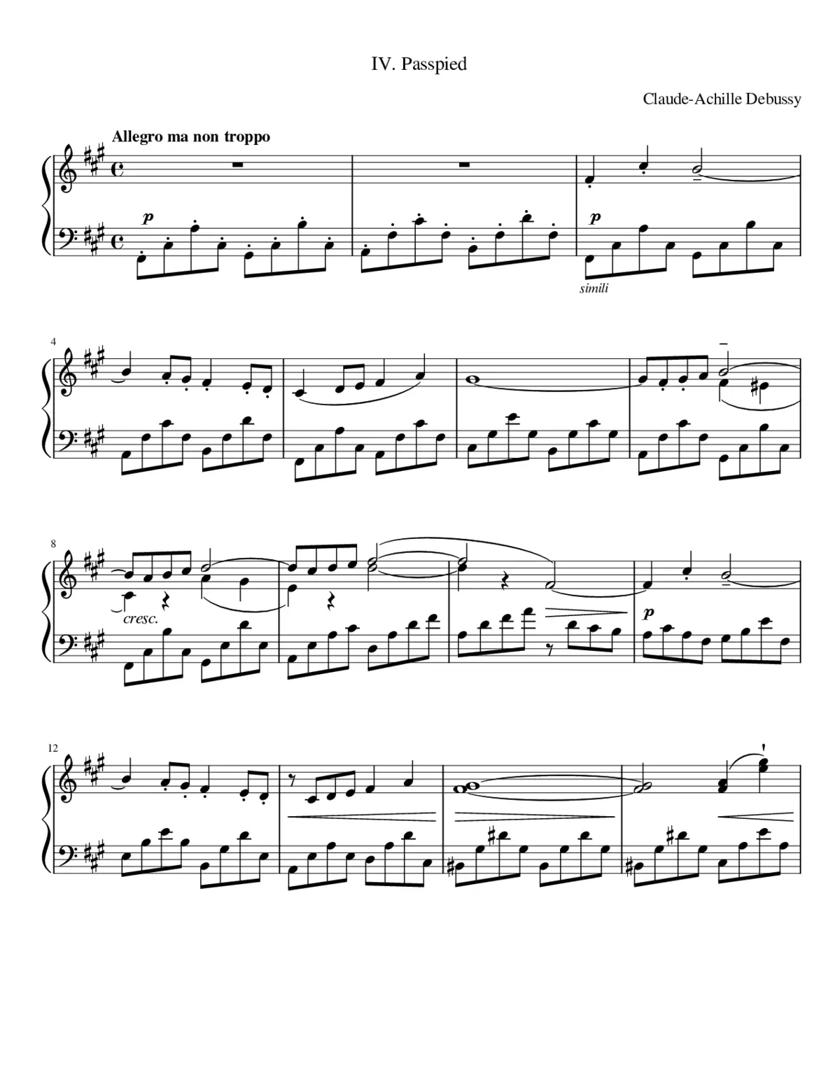 Suite bergamasque - Page 1