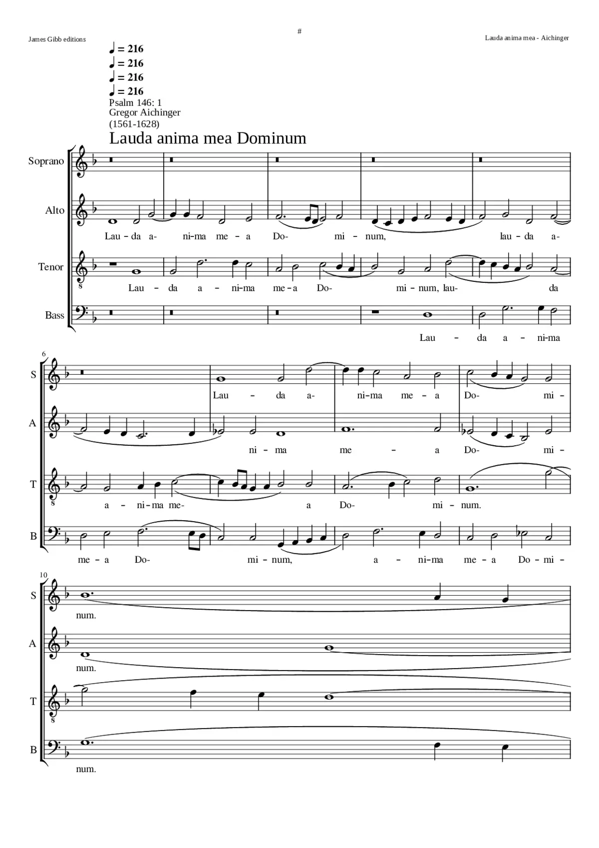 Lauda anima mea Dominum - Page 1