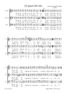 All' apparir dell' alba