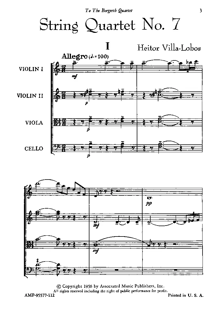 String Quartet No.7 - Page 1