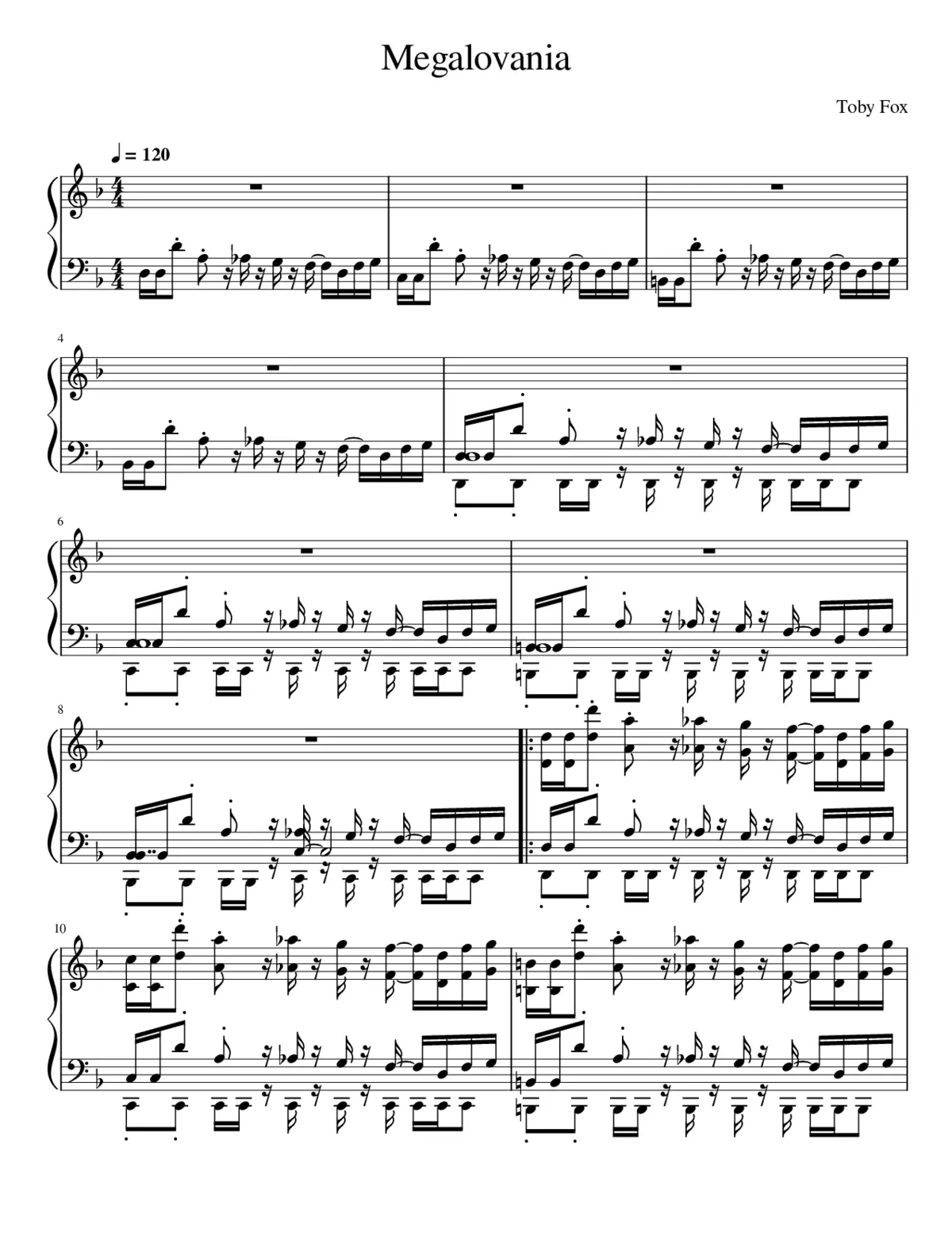 Megalovania - Page 1