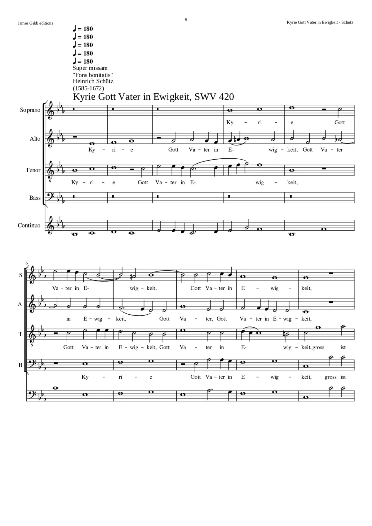 Kyrie Gott Vater in Ewigkeit SWV 420 - Page 1