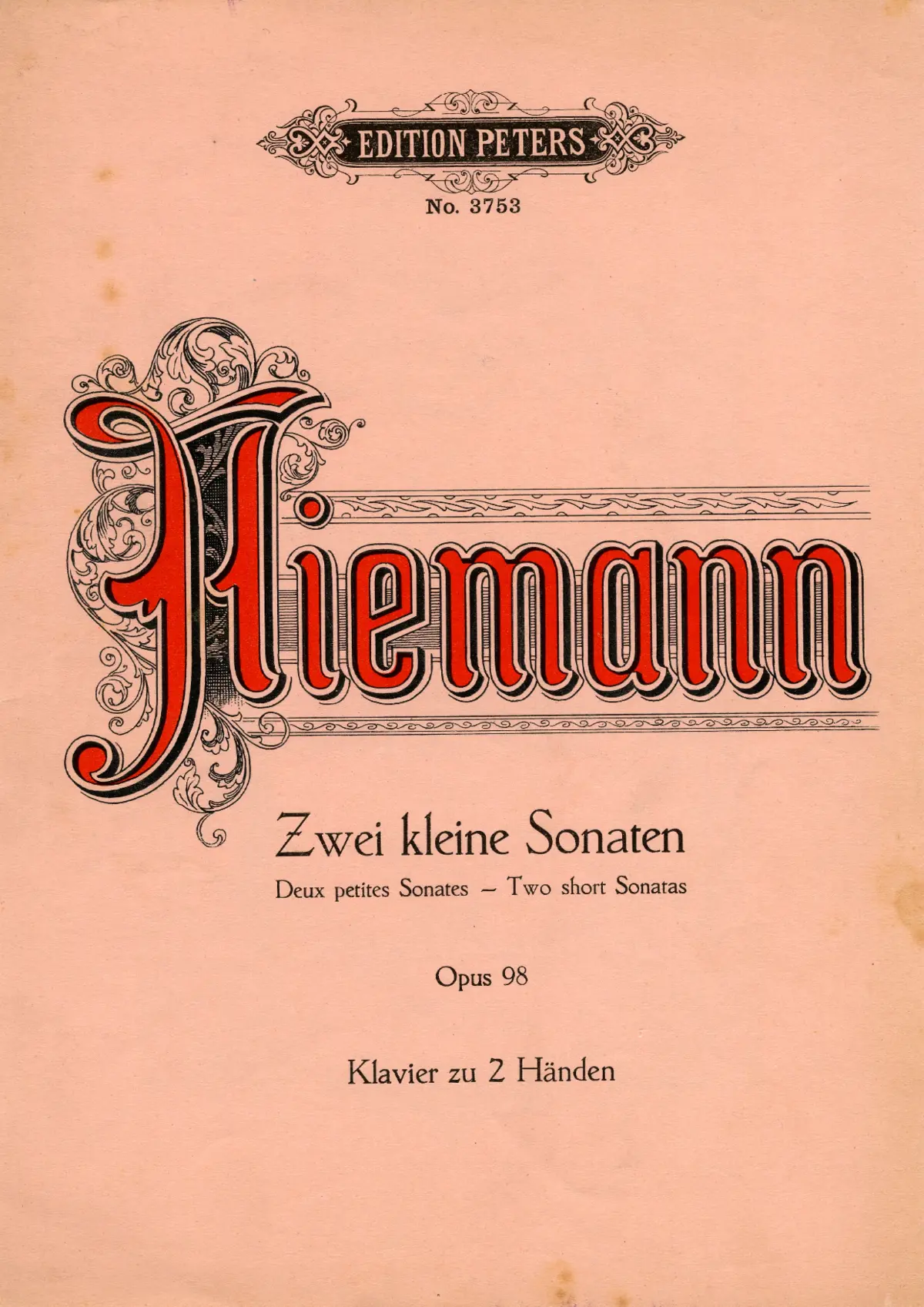 2 Kleine Sonaten für Klavier zu 2 Händen - Page 1