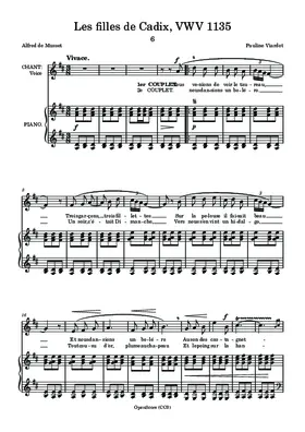 Les filles de Cadix, VWV 1135