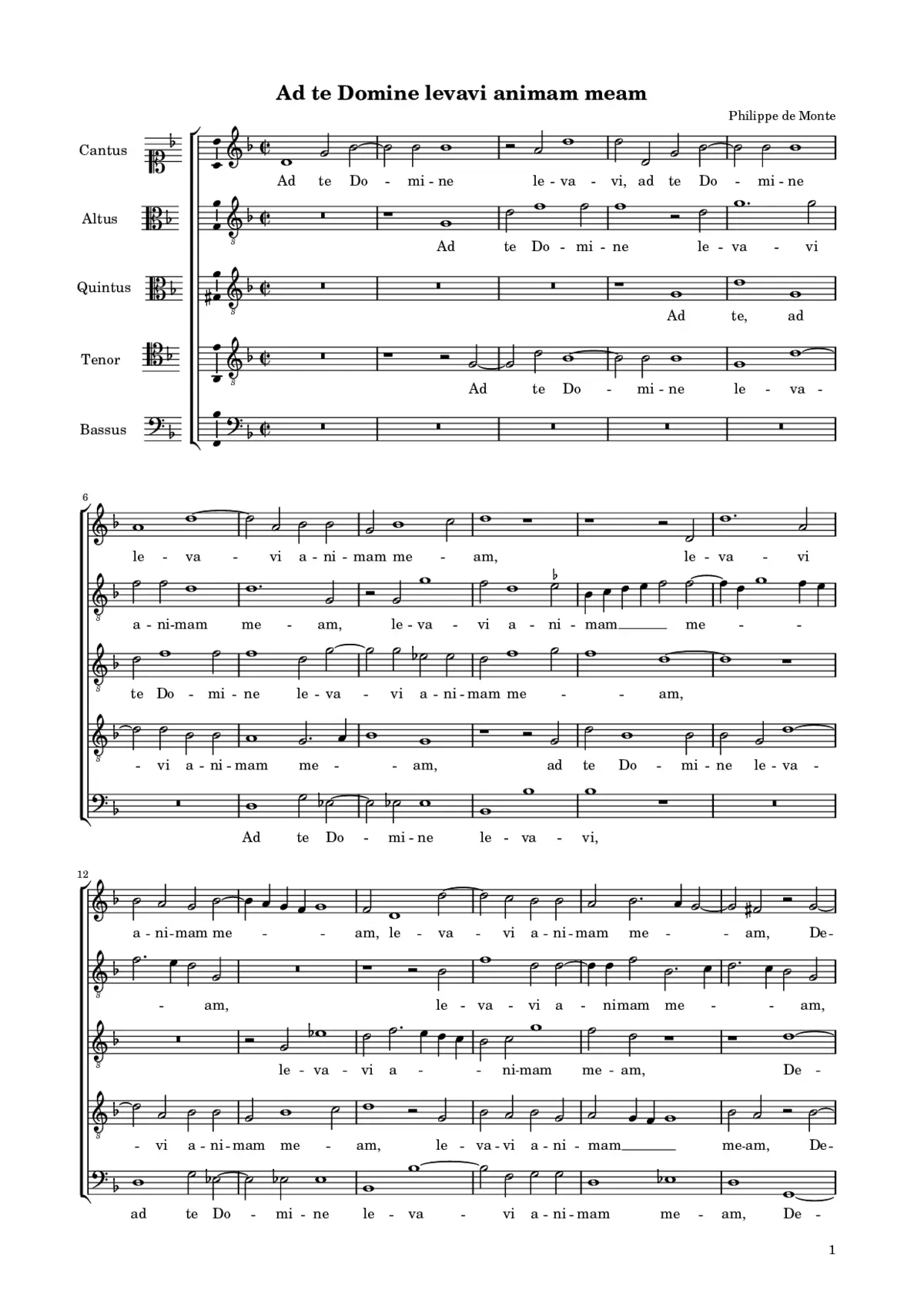 Ad te Domine levavi animam meam - Page 1