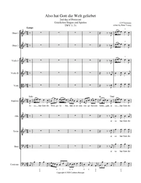 Also hat Gott die Welt geliebet