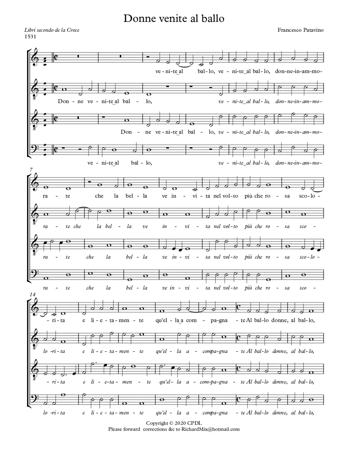Donne venite al ballo - Page 1