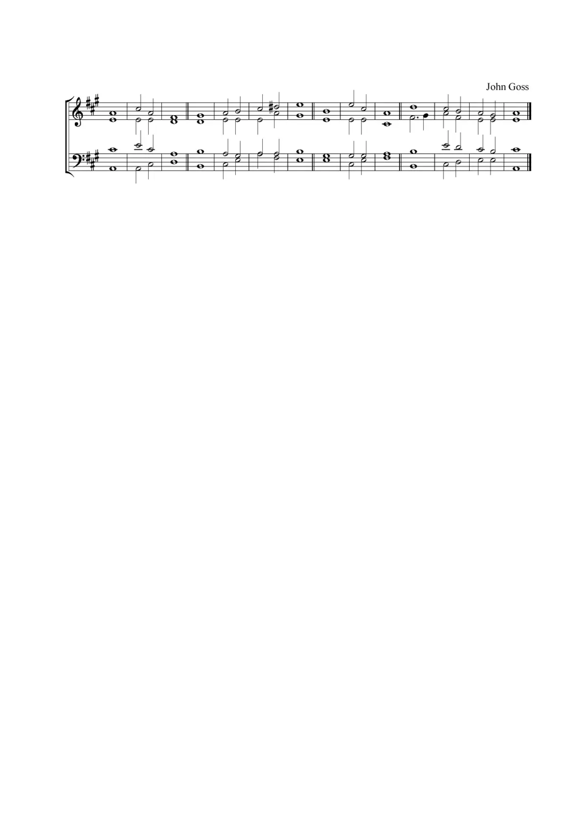 Double chant in A major II - Page 1