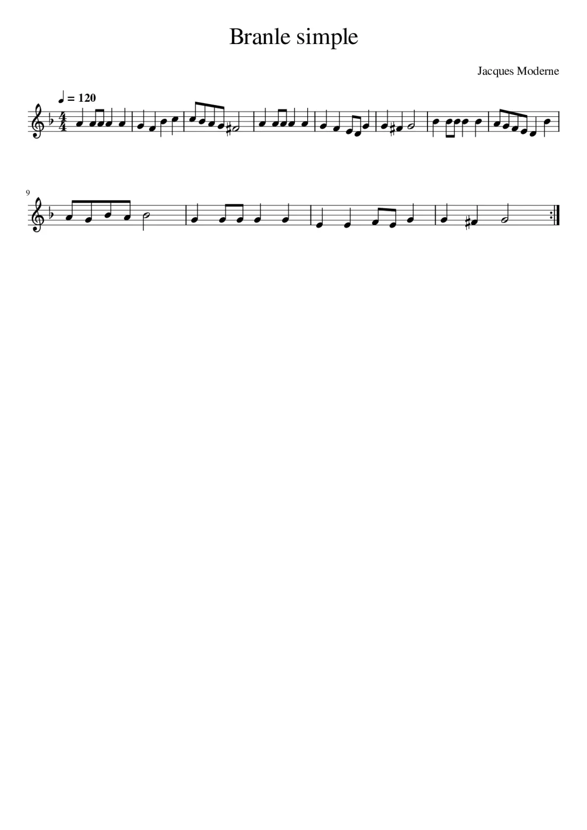 Branle simple - Page 1