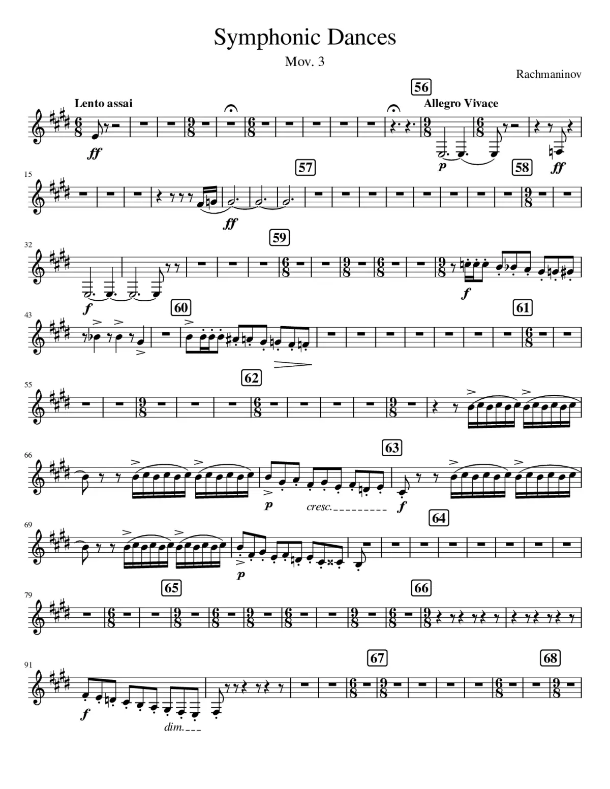 Symphonic Dances Op.45 - Page 1