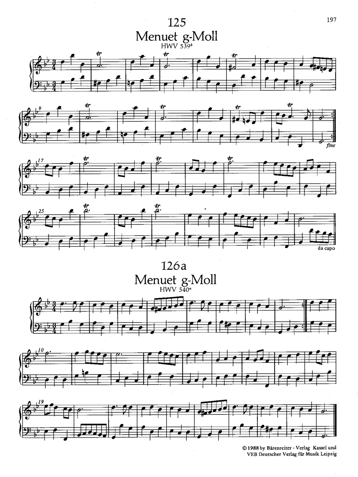 Minuet in G minor - Page 1