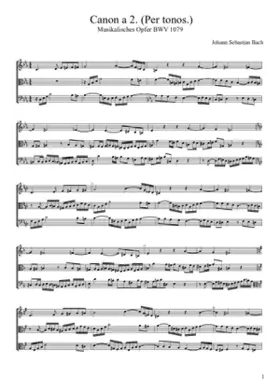 Canon in A minor BWV 1073