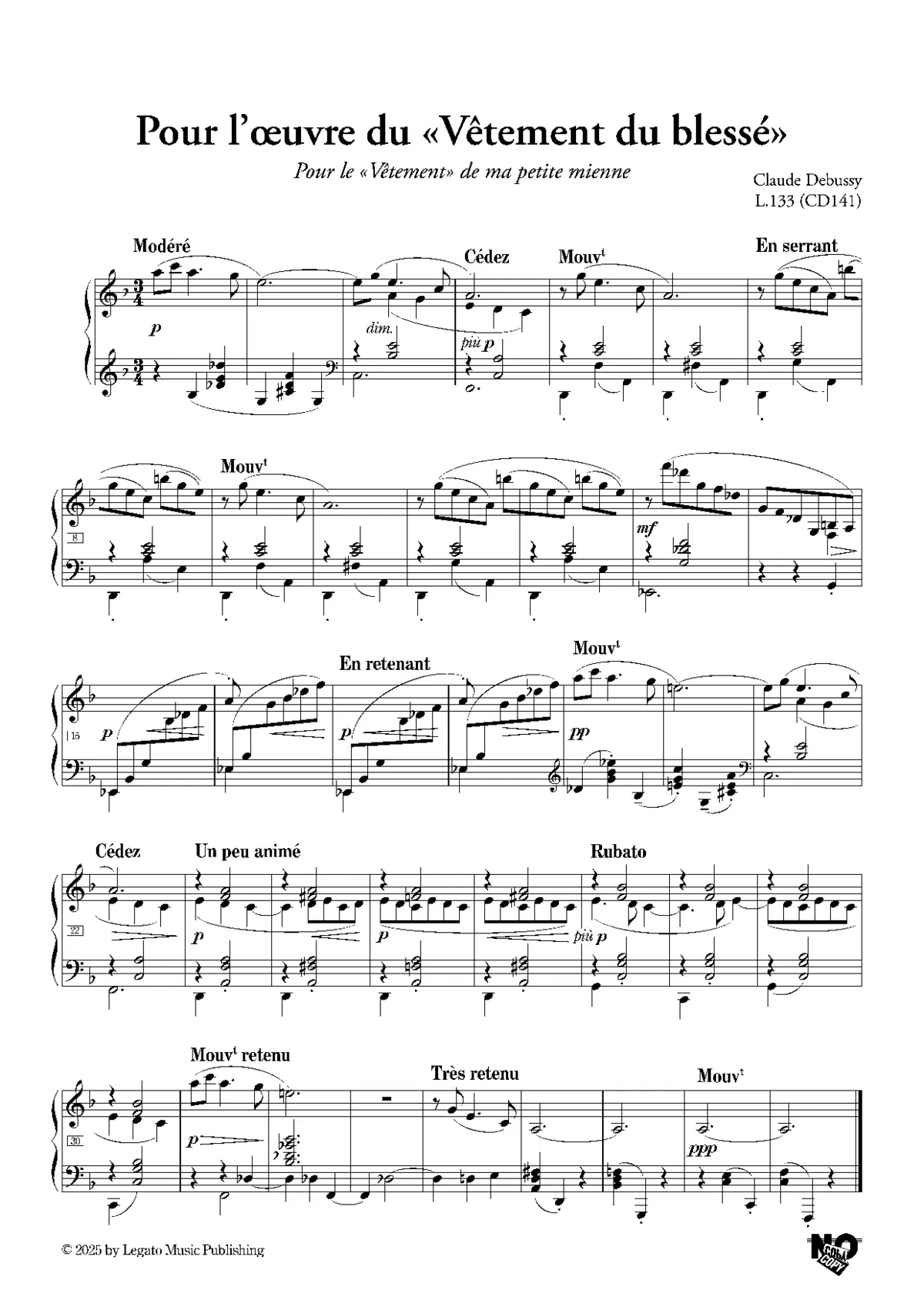 Pièce pour le Vêtement du blessé - Page 1