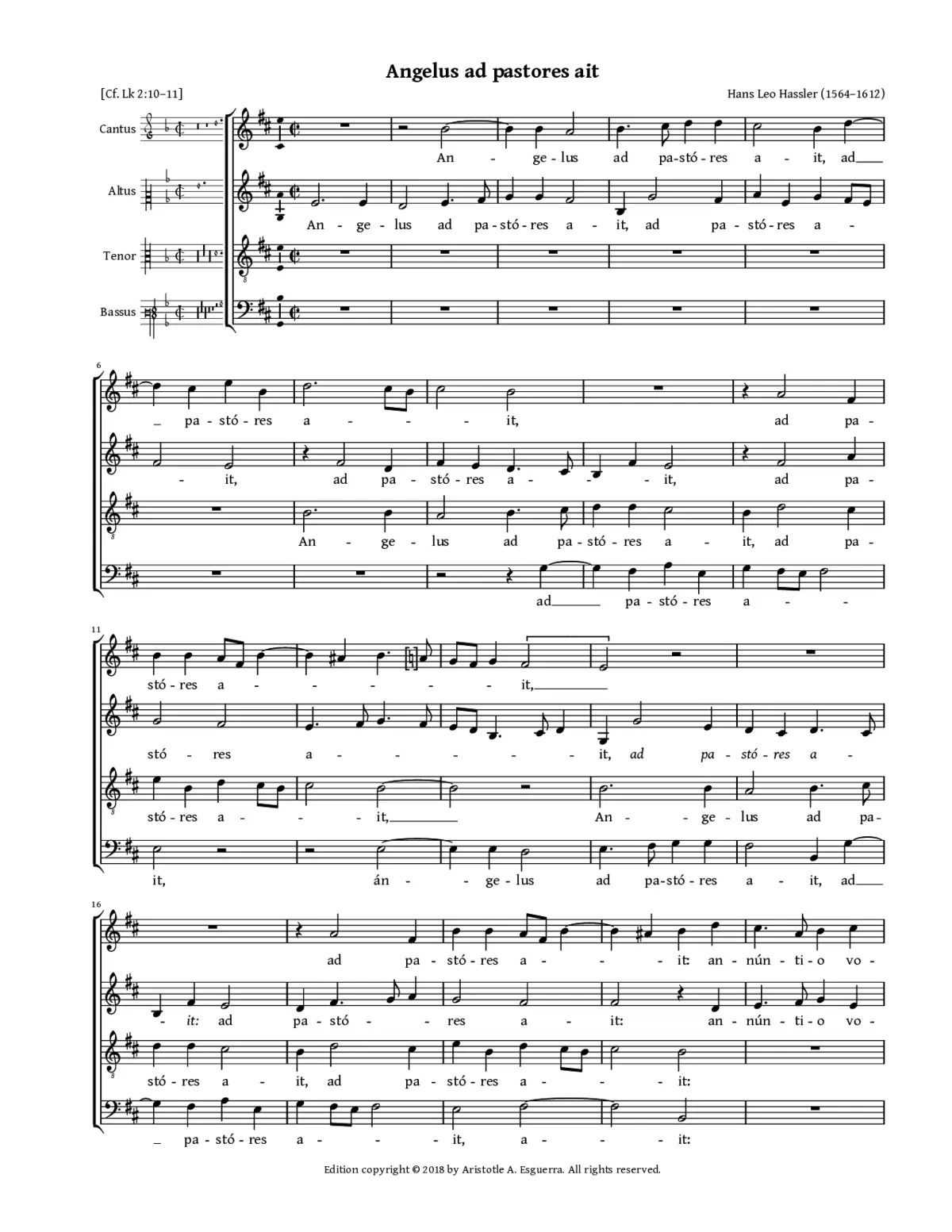 Angelus ad pastores ait a 4 - Page 1