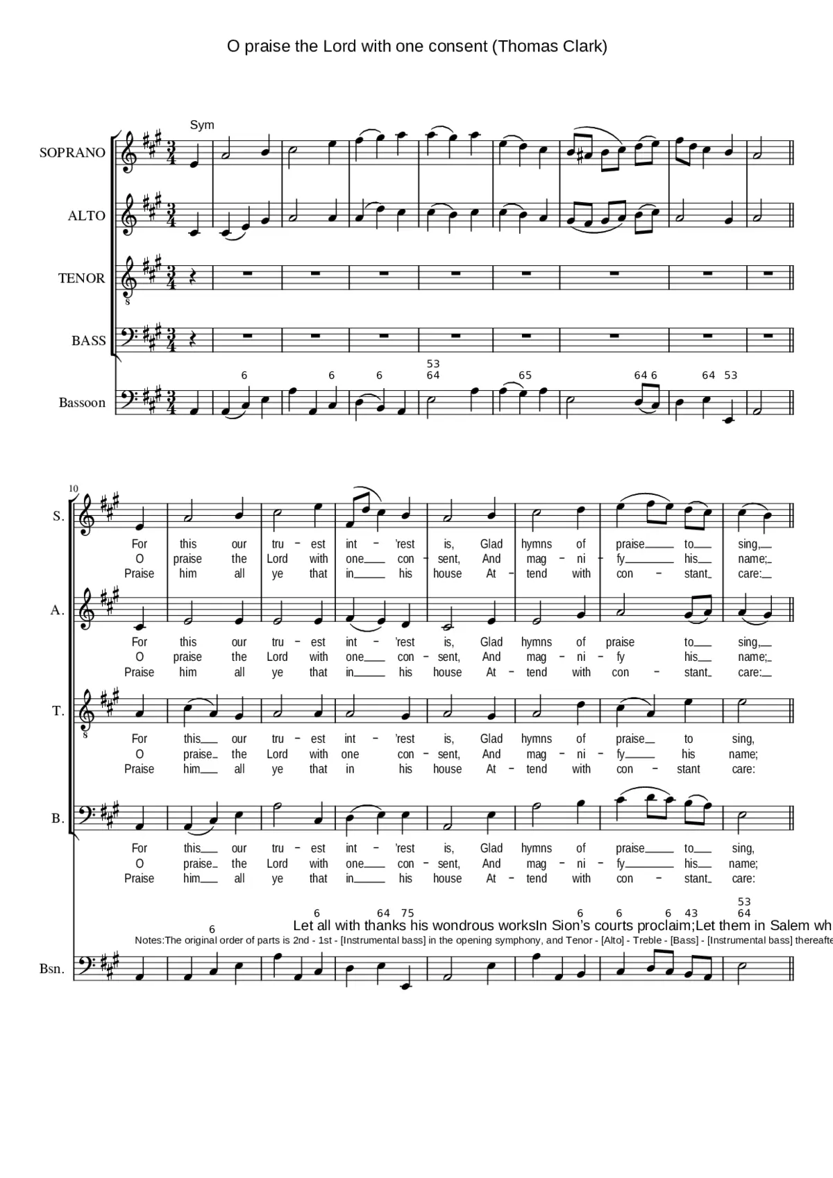 O praise the Lord with one consent - Page 1