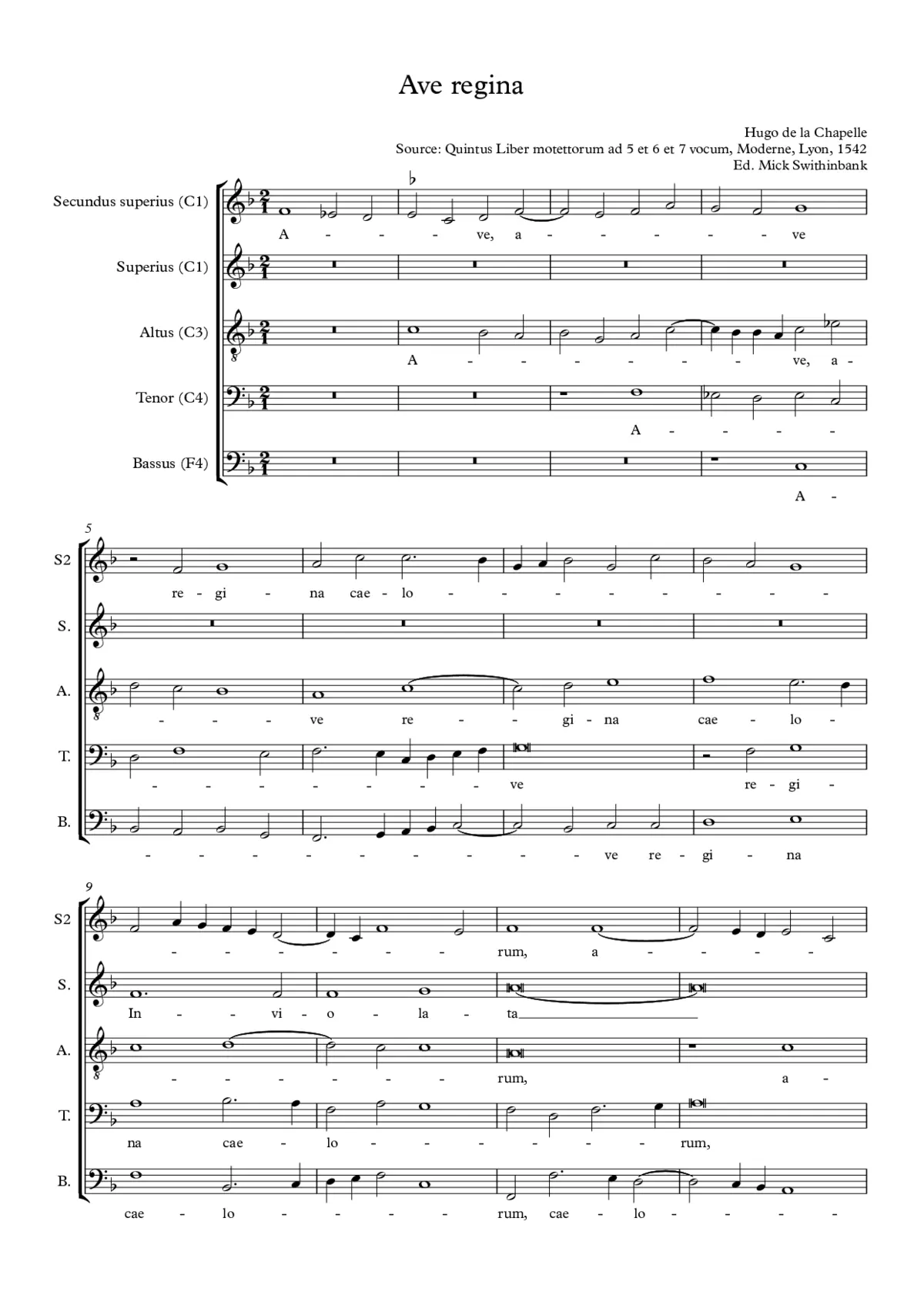 Ave regina - Page 1
