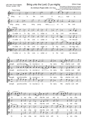 Bring unto the Lord, O ye mighty