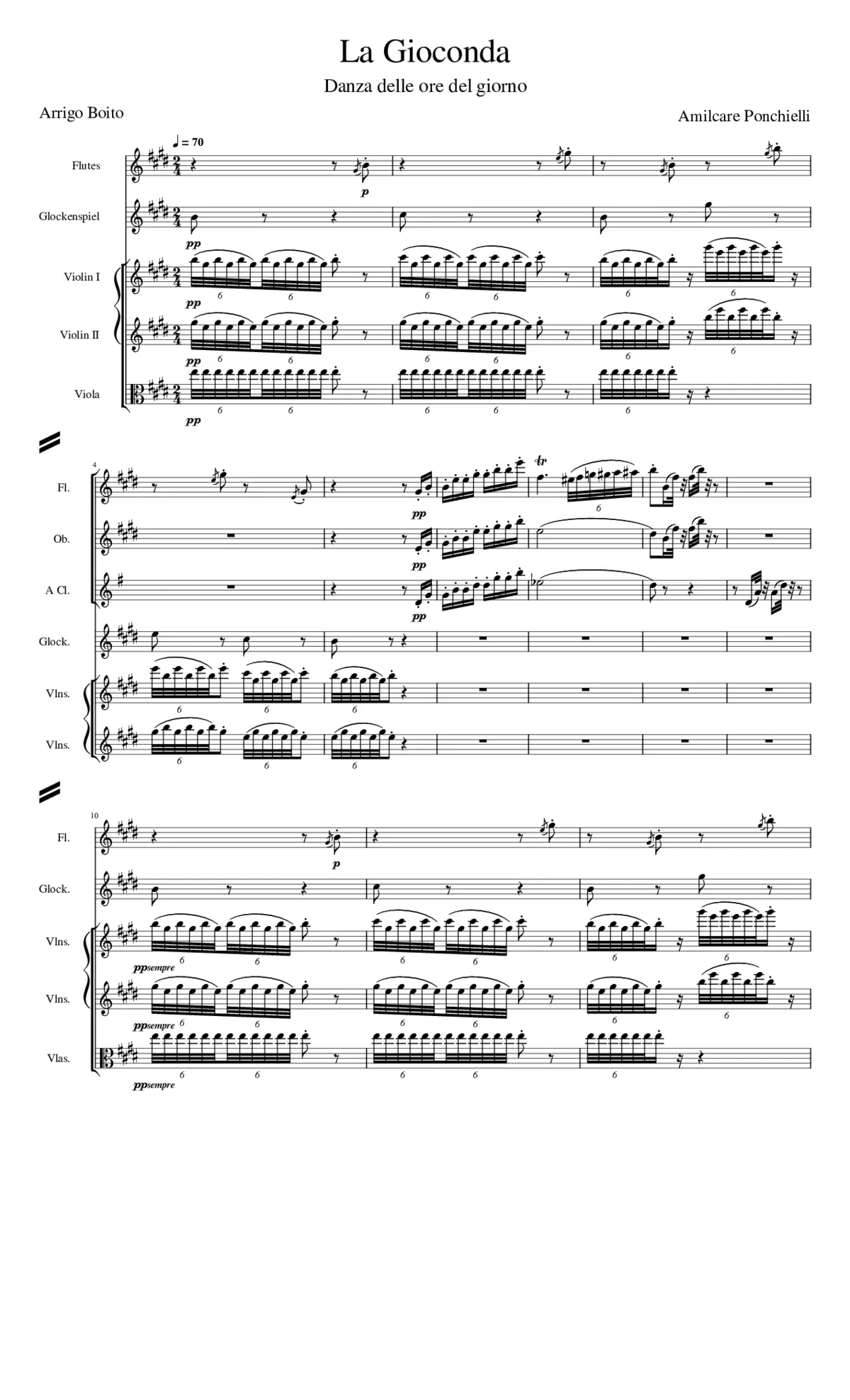 Danza delle ore from La Gioconda - Page 1