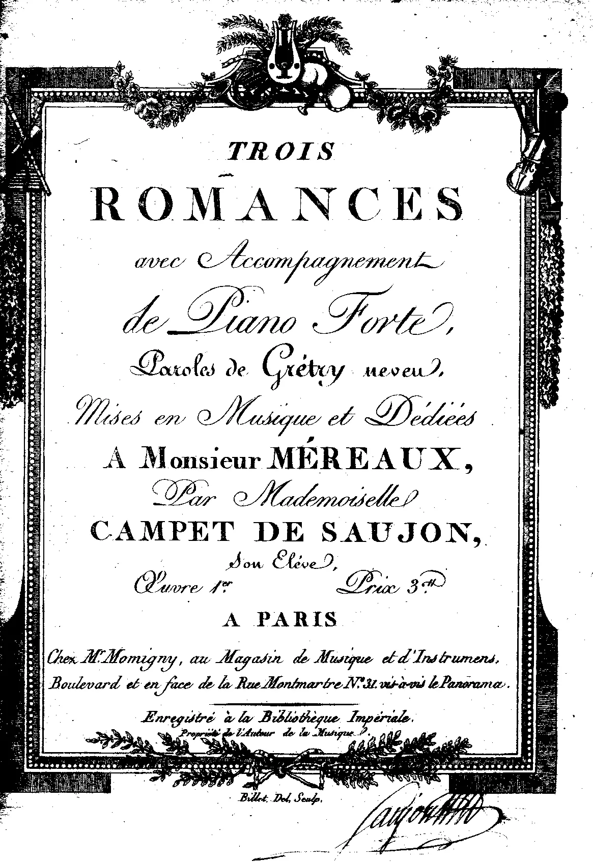 Trois Romances - Page 1
