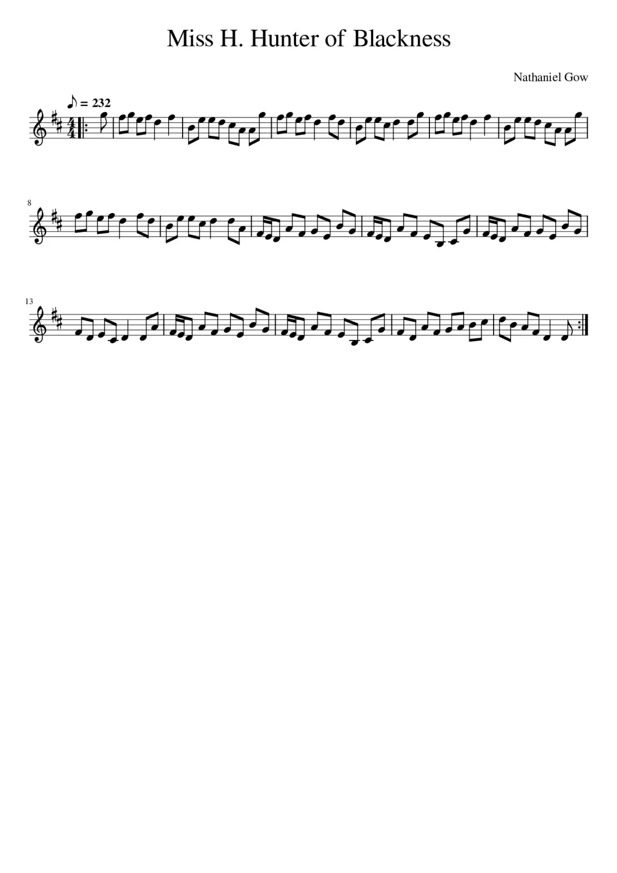 Miss H. Hunter of Blackness - Page 1