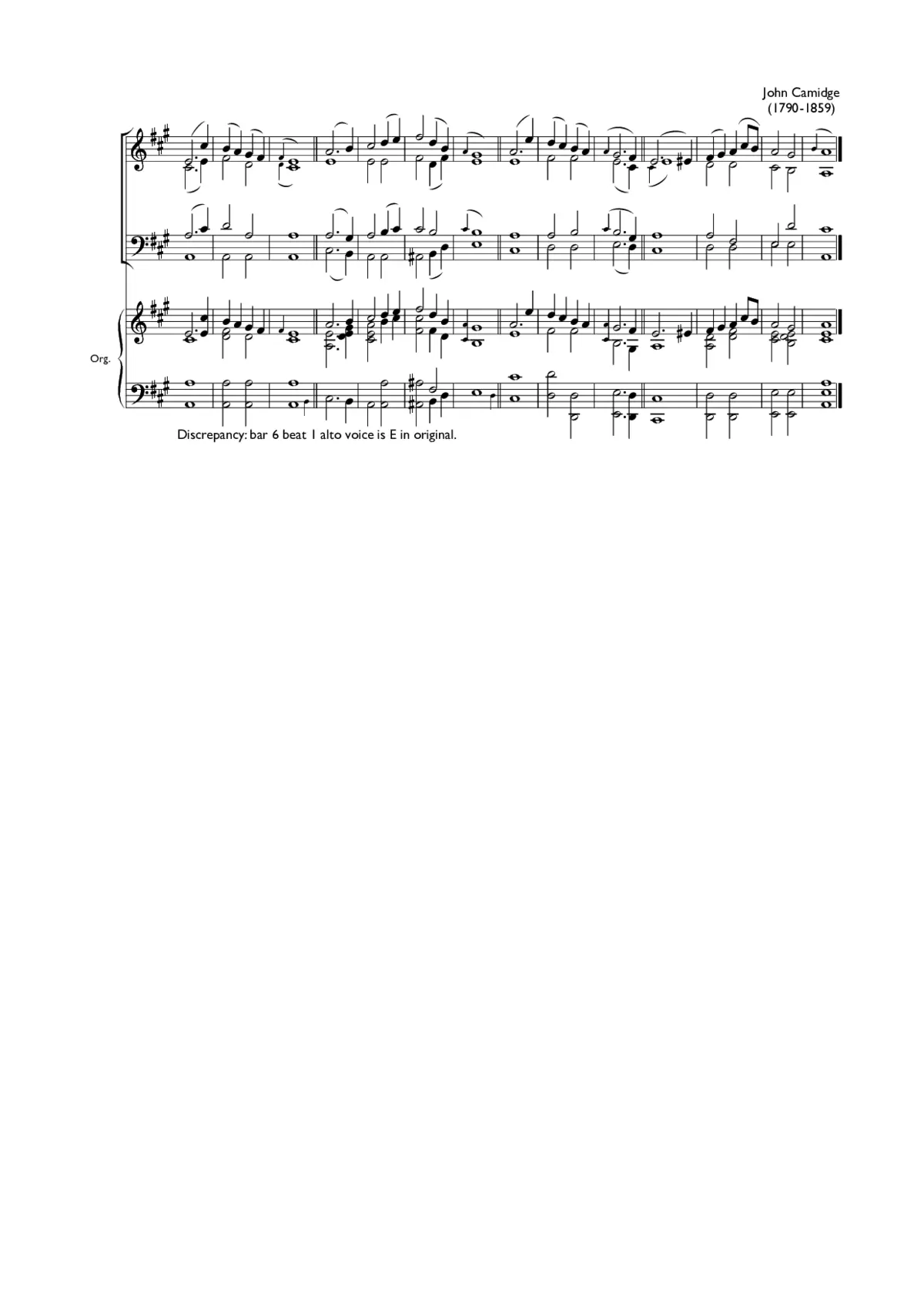 Double chant in A major VI - Page 1