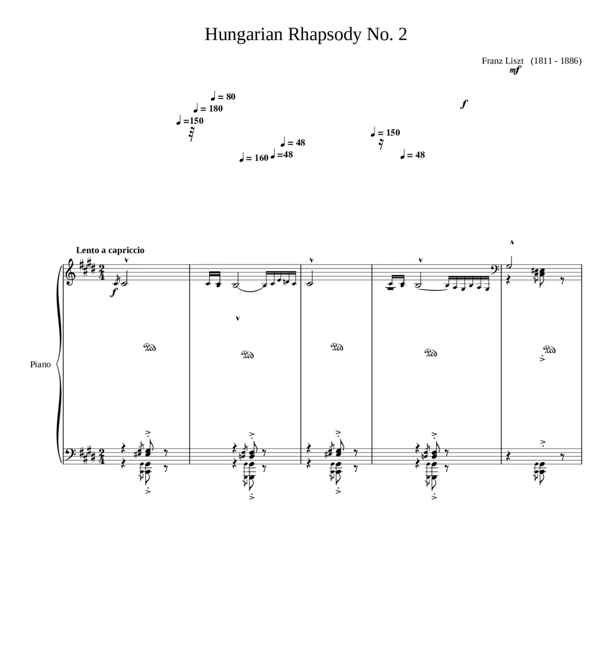 Hungarian Rhapsody No.2 S.244/2 - Page 1