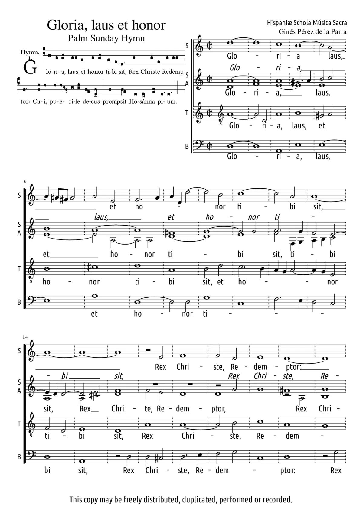 Gloria, laus et honor - Page 1