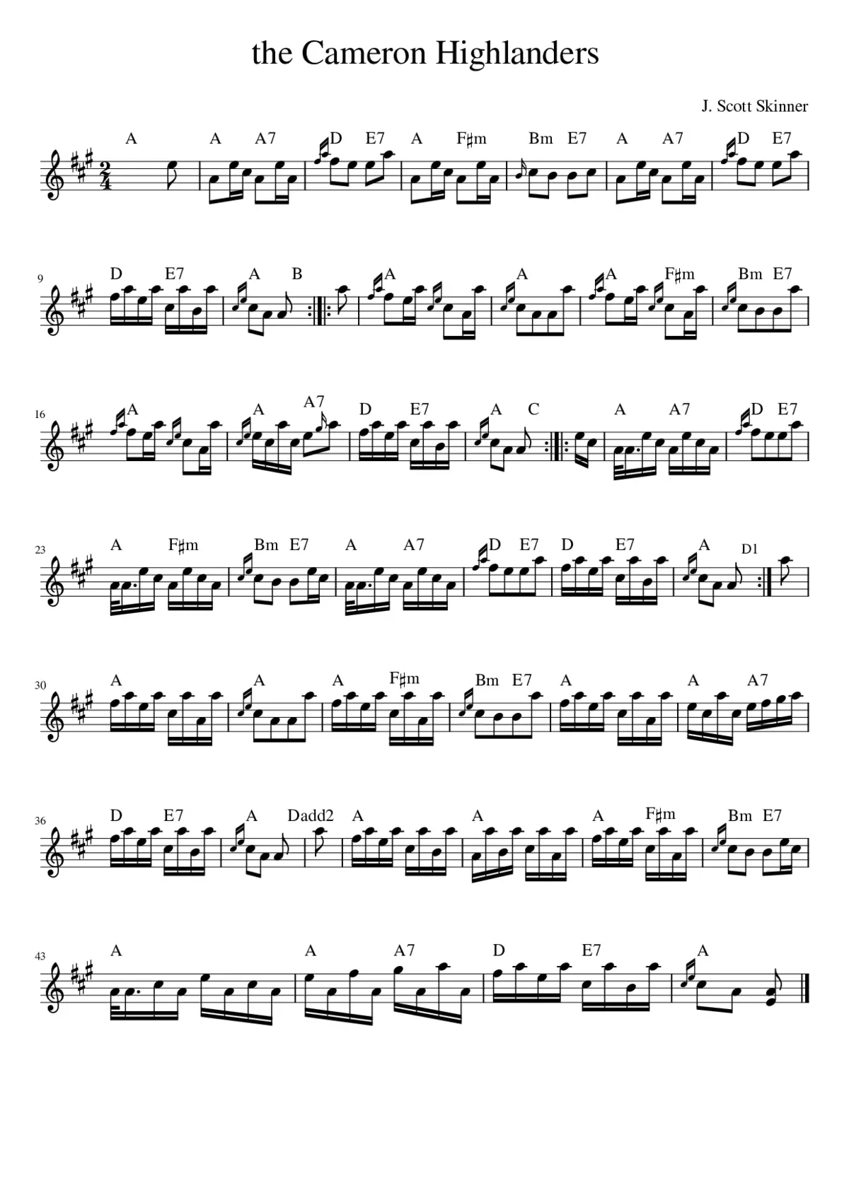 The Cameron Highlanders - Page 1