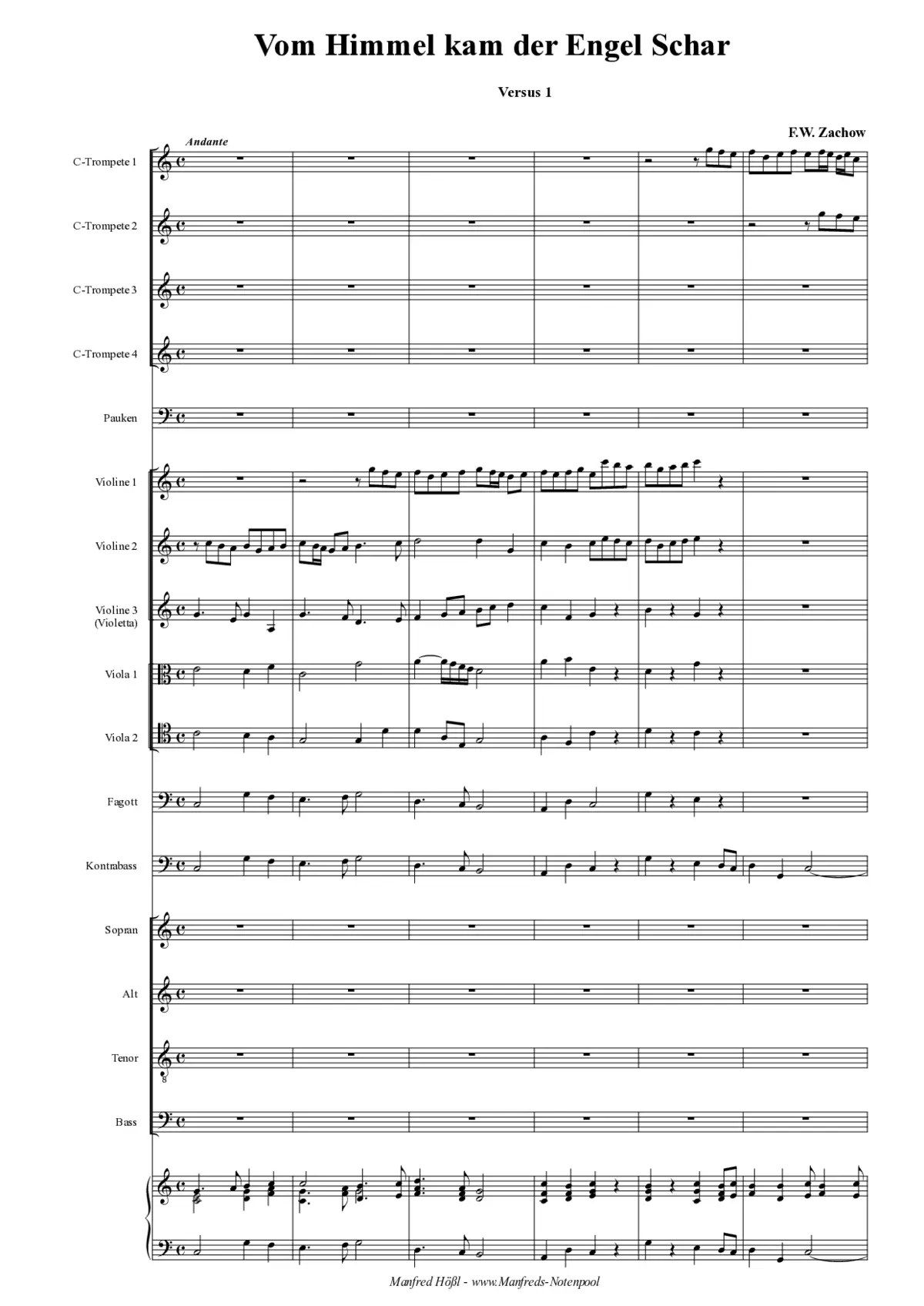 Kantate: Vom Himmel kam - Page 1