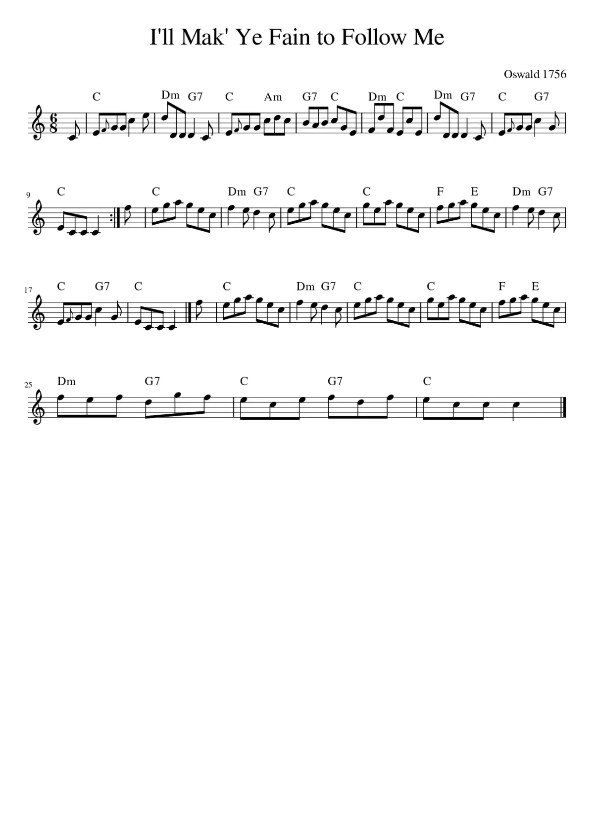 I'll Mak' Ye Fain to Follow Me - Page 1