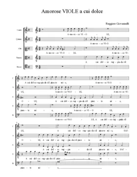 Amorose VIOLE a cui dolce