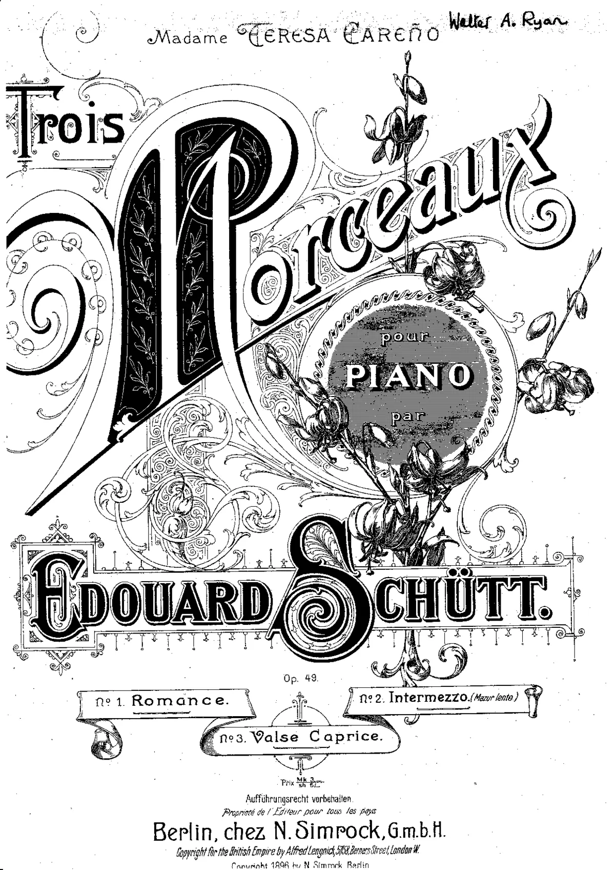 3 Morceaux, Op.49 - Page 1