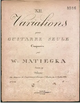 12 Variations pour Guitar Seule