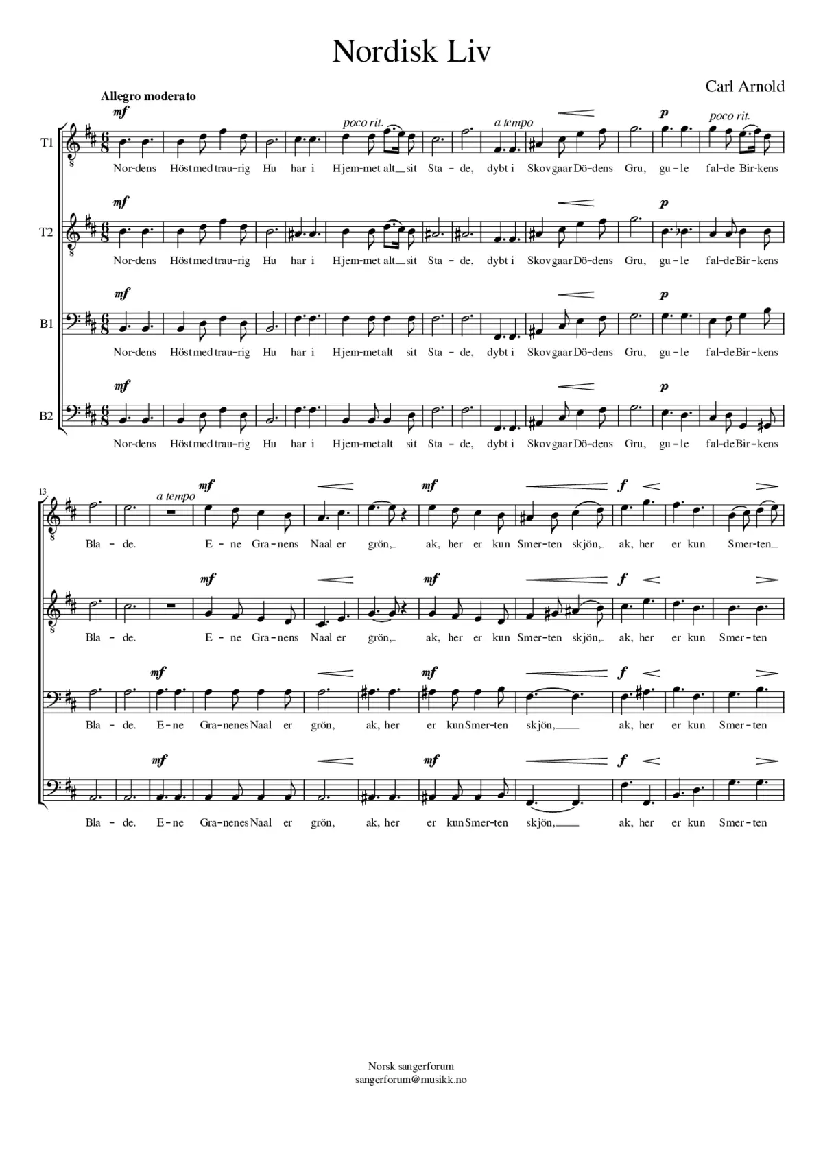 Nordisk Liv - Page 1