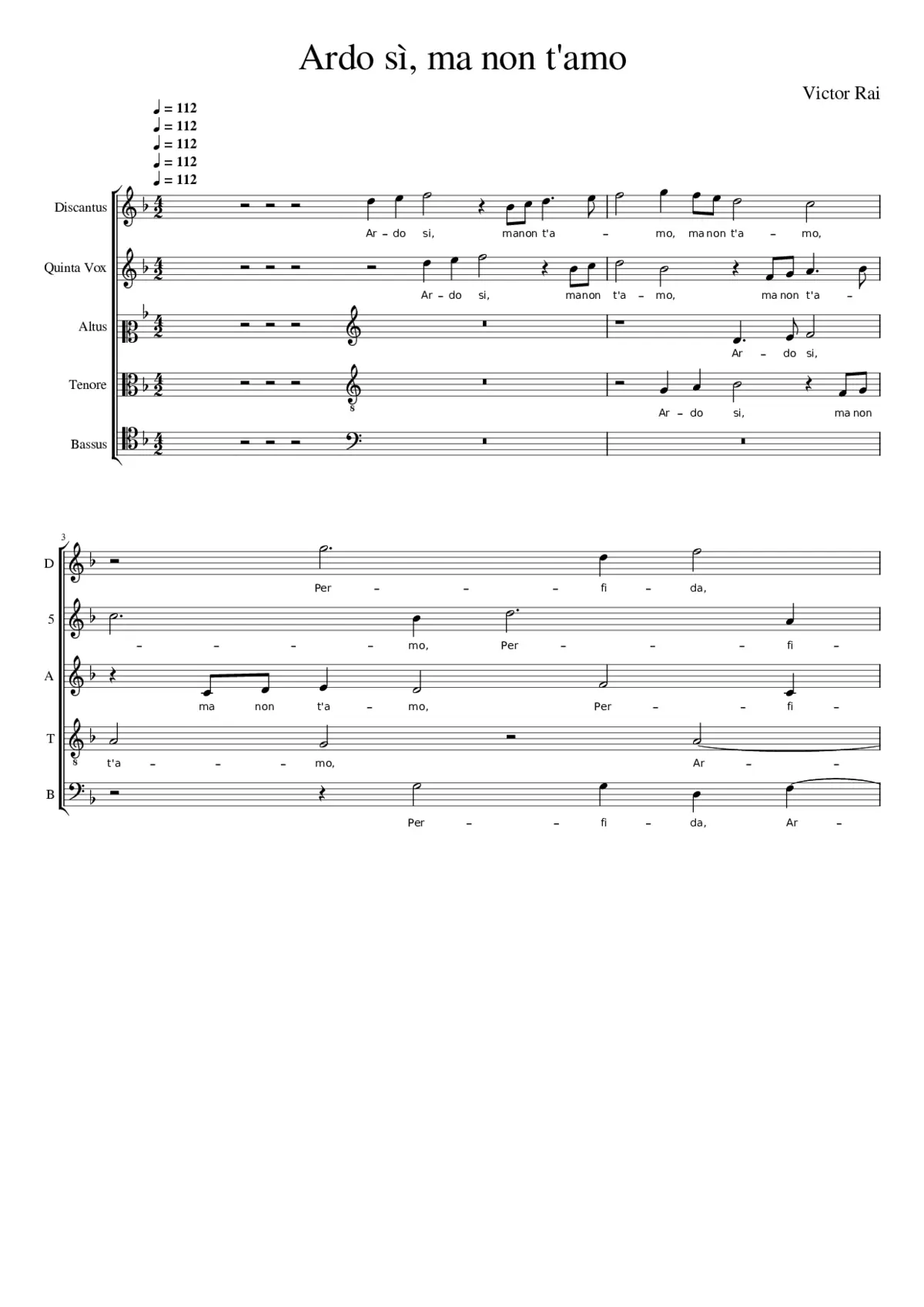 Ardo sì ma non t'amo - Page 1