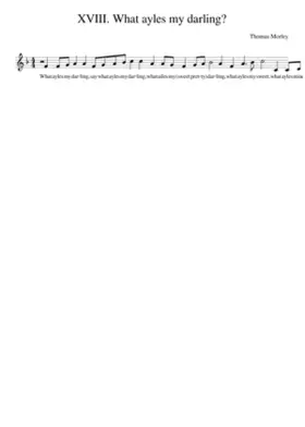 XVIII. What ayles my darling?