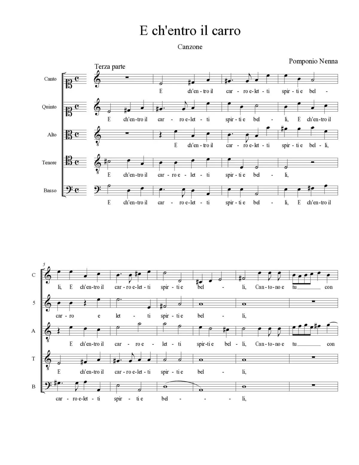 E ch'entro il carro - Page 1