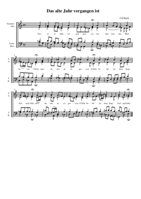 Das alte Jahr vergangen ist (Chorale), BWV 288