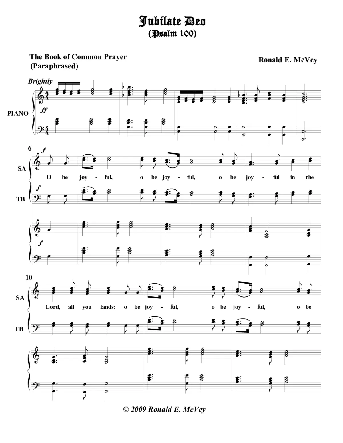 Jubilate Deo - Page 1