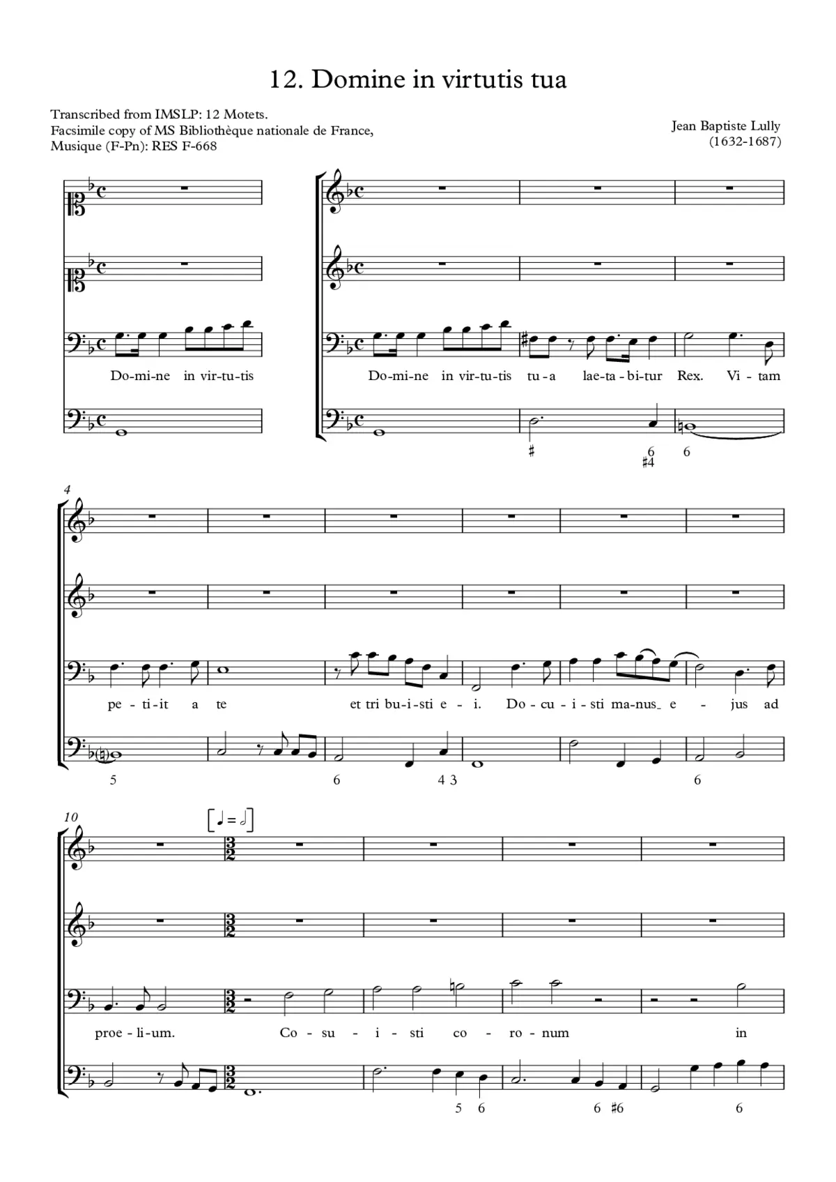 Domine in virtutis tua - Page 1