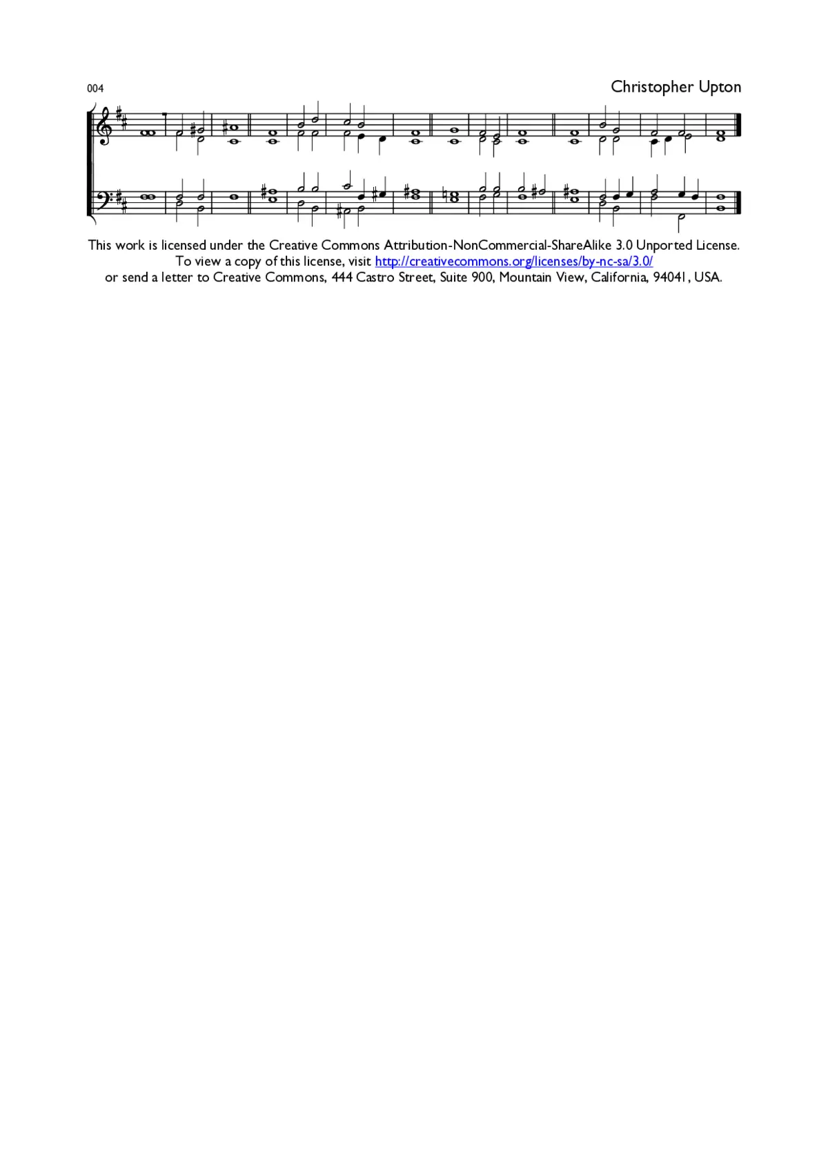 Double Chant 004 in B Minor - Page 1