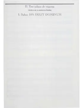 Salmo 109: Dixit Dominum (Tres salmos de vísperas)