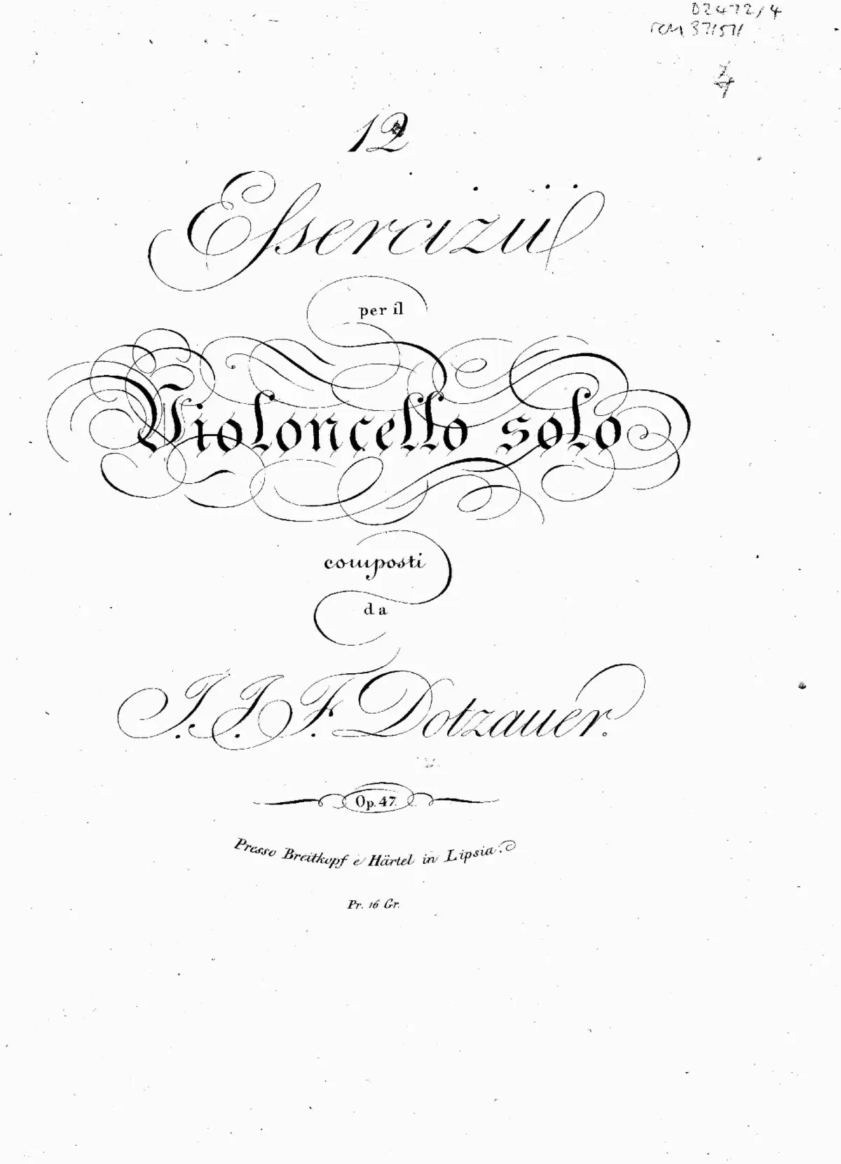 12 Exercises for Cello - Page 1