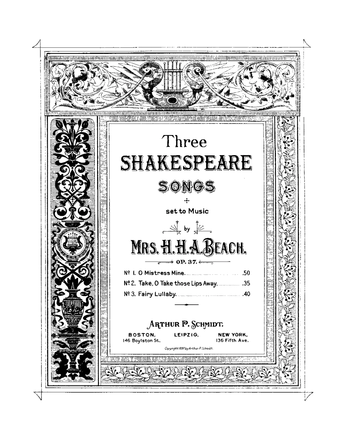 3 Shakespeare Songs - Page 1