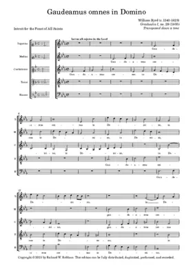 Gaudeamus omnes in Domino (All Saints)