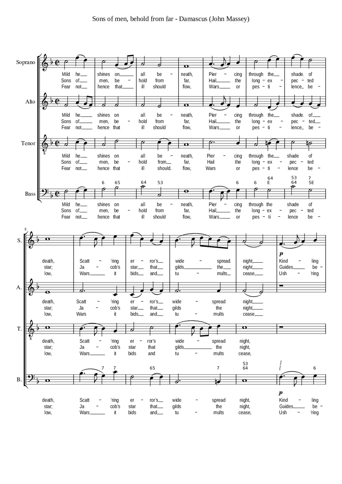 Sons of men behold from far - Page 1