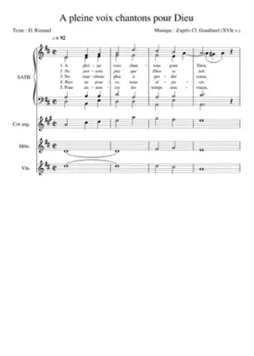 A pleine voix chantons pour Dieu